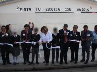 Impulsan valores en espacios educativos con obras de &ldquo;Pinta tu Escuela&rdquo;.