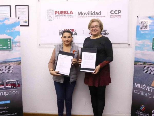 Firma convenio CCP y SESEAP Puebla “Muévete Contra la Corrupción”