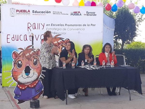 Realizan rally escolar para fomentar la cultura de paz en preescolar