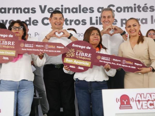 Gobierno estatal entrega nuevos centros de apoyo a mujeres en San Aparicio y Santo Tomás Chautla