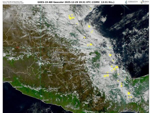 Frente Frío No. 25 provocará lluvias en la Sierra Norte y Nororiental