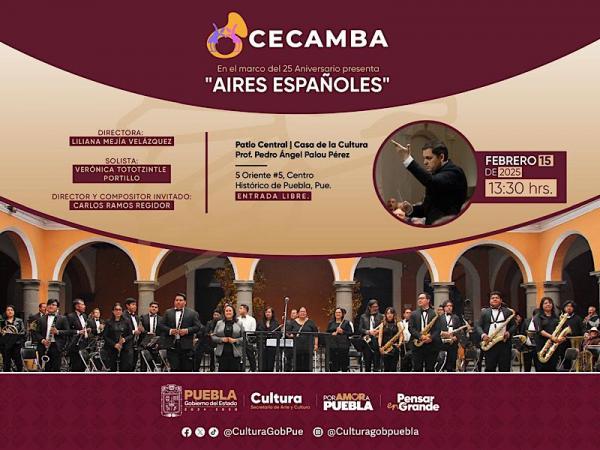 Compositor español estrenará obra musical en Puebla por 25 aniversario del CECAMBA
