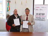 Firman convenio de colaboraci&oacute;n entre CECSNSP e ICATEP