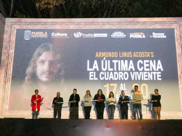 Gobierno estatal inaugura proyecciones monumentales de &quot;La Última Cena: El Cuadro Viviente”