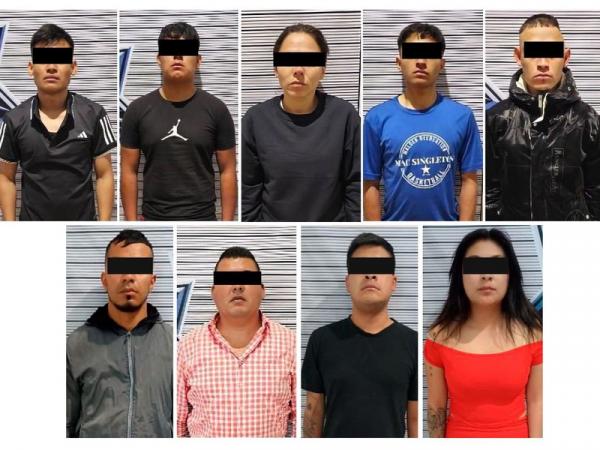 Fuerzas de seguridad debilitan a grupo delictivo con detención de nueve integrantes