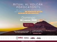 San Nicol&aacute;s de los Ranchos har&aacute; ritual al Popocat&eacute;petl en Casa de Cultura