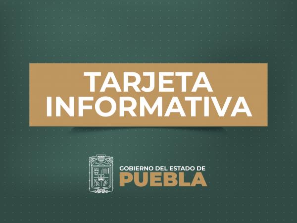 Tarjeta informativa de la Secretaría de Salud