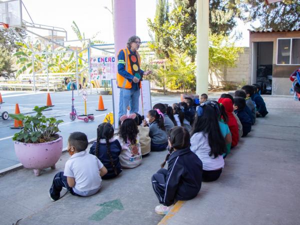 Fortalece gobierno estatal educación vial en infantes mediante “Parque Vial Móvil”