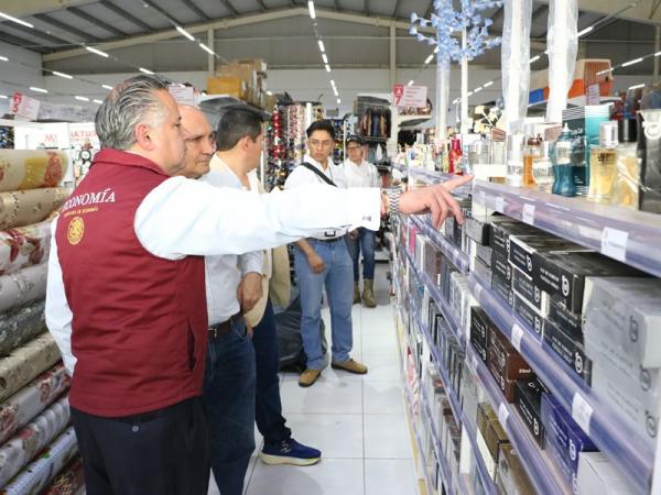 Realizan gobierno estatal y federal operativo coordinado para ubicar venta de productos apócrifos