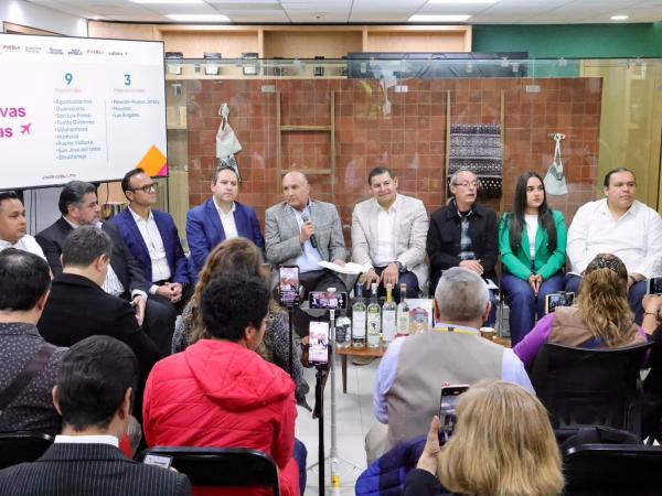 Puebla fortalece conectividad aérea nacional e internacional con 12 nuevas rutas