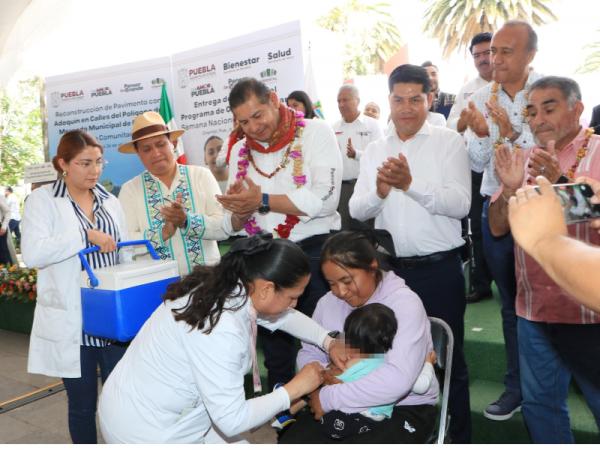 Puebla da inicio a la Semana Nacional de Vacunación 2025