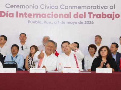 Puebla reafirma soberan&iacute;a laboral en el D&iacute;a del Trabajo
