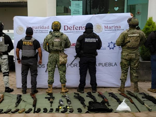 Coordinación interinstitucional permite asegurar inmueble con armamento y drogas