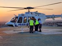 Ambulancia a&eacute;rea permite asistencia inmediata a mujer y su hijo accidentados en Pantepec