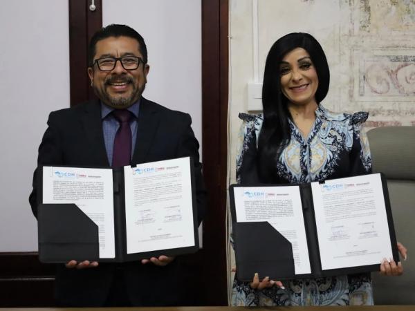 Secretaría de Anticorrupción y CDH signan convenio en favor de la ética pública