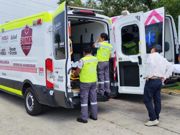 Gobierno de Puebla realiza traslado terrestre de paciente a Chiapas