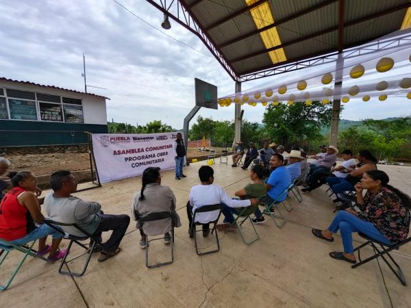 Obra Comunitaria impulsa rehabilitación de escuelas y fortalece la educación en Puebla