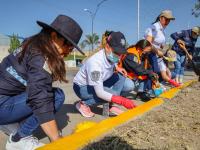 Con participaci&oacute;n activa, Polic&iacute;a Auxiliar realiza faena comunitaria en Carretera Federal Puebla-Tlaxcala