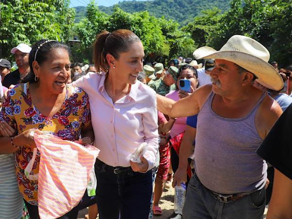 La Ceiba recibe atención prioritaria tras desastre natural, presidenta Sheinbaum atiende a damnificados
