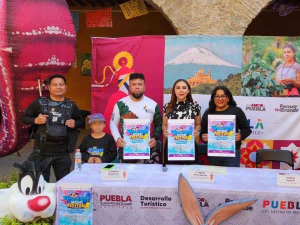 Presenta Secretaría de Desarrollo Turístico Festival Volarte Cartoons en Cholula