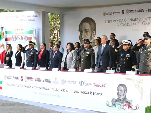 Gobierno estatal destaca humanismo de Nicolás Bravo en homenaje a su Natalicio