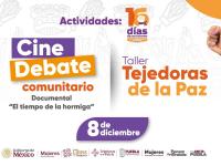 Invita Gobierno de Puebla a participar en Cine Debate y taller &ldquo;Tejedoras de Paz&rdquo;