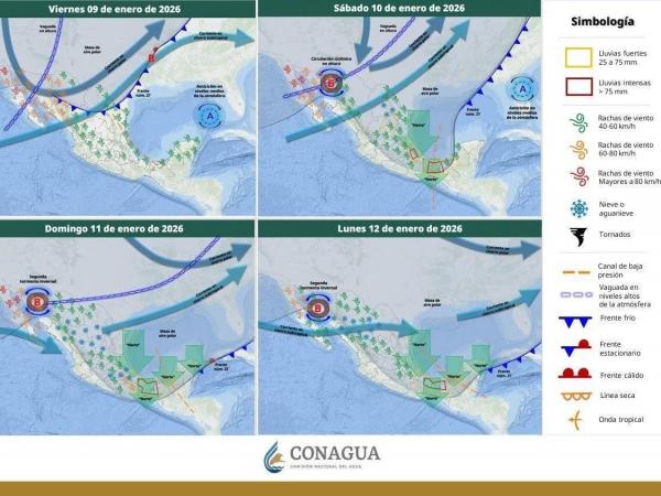 Gobierno de Puebla emite alerta por lluvias ante Frente Frío No. 27