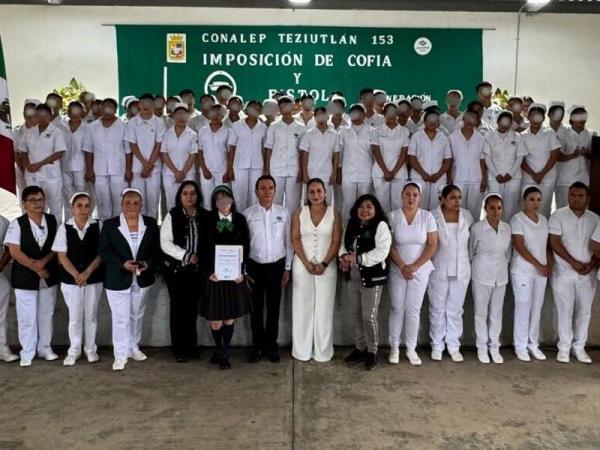 Efectúa Conalep Teziutlán ceremonia de imposición de Cofia y Fistol 2025