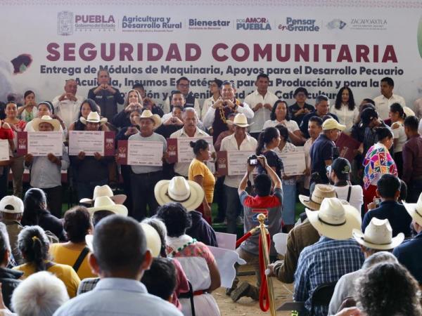 Fortalece Armenta Seguridad para el Campo en microrregión de Zacapoaxtla